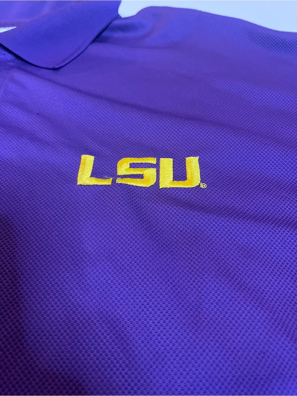 Columbia LSU Tigers PFG Omni-Shade Purple Polo Men's XL Like-New